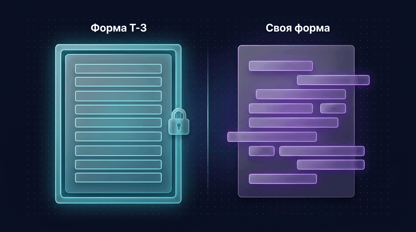 Унифицированная форма Т-3 и собственная форма штатного расписания