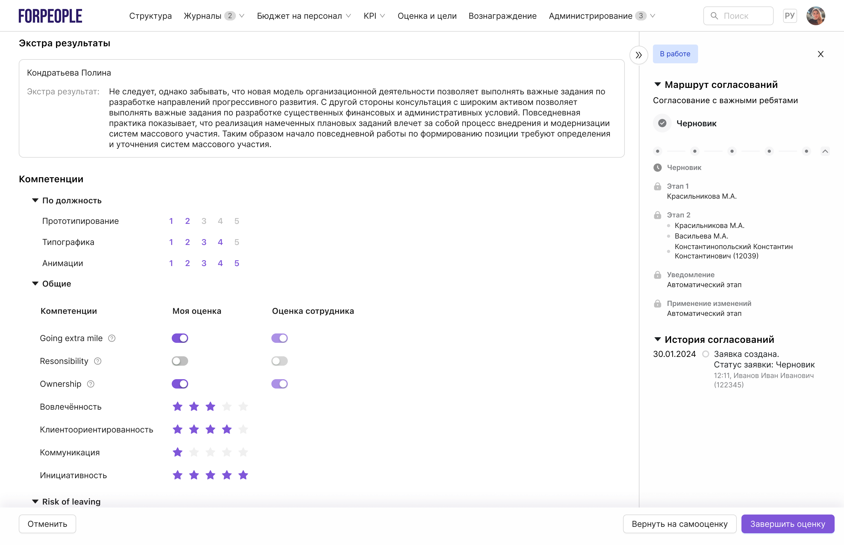 Связь с вознаграждением